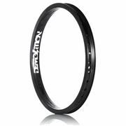 Black 20-inch Demolition Zero Rim with double-wall construction and welded seam for BMX bike wheels