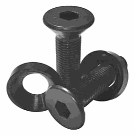 DEMOLITION spindle bolts heat-treated chromoly replacement for 24mm and 19mm cranks with allen bolts and tapered washers