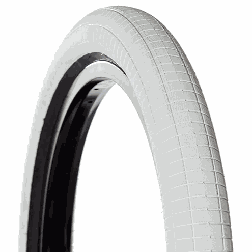 Hucker Tire Demolition Hammerhead street tire with low profile tan wall and rectangle tread pattern