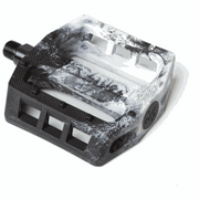 DEMOLITION PEDALS TROOPER PC nylon plastic BMX pedal with 10 molded pins and heat-treated CRMO spindle