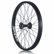 Demolition Whistler Frontwheel with black double walled pinned rim and Whistler front hub