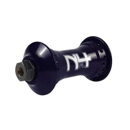 Black PRIMO N4 FL V2 front hub axle for bicycle wheel