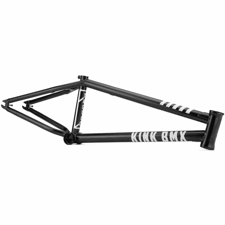KINK TACTIC FRAME black BMX bike frame with seamless Sanko 4130 chromoly tubing and integrated chain tensioners
