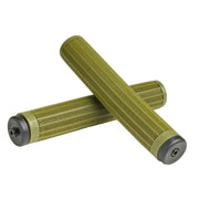 Primo Griffin Supersoft Grips without flange in olive green with textured surface for comfortable bike handlebar grip
