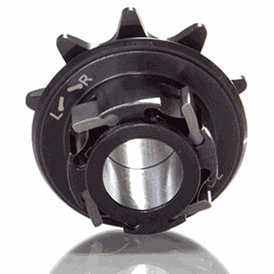 Demolition Rolls V2 Driver unit with 9 teeth, sealed bearing, pawls, spring, and sealing ring for cassette hub.