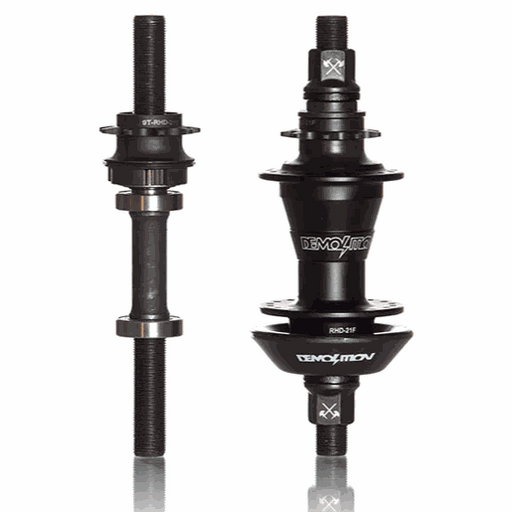 Demolition Whistler Lite Cassette Hub with 14mm axle, 36H, 9T driver, lightweight aluminum shell, sealed bearings, and hub guard for BMX bikes.