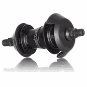 Black Demolition Rotator V4 freecoaster hub with axle and hub guards for BMX bikes