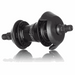 Black Demolition Rotator V4 freecoaster hub with axle and hub guards for BMX bikes