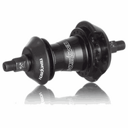 Demolition Rotator V4 freecoaster hub with 14mm CRMO axle, 6061-T6 aluminum shell, clutch and spring system, prebuilt slack, and nylon hub guards, available in RHD and LHD.