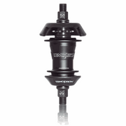 Black Demolition Rotator V4 freecoaster hub with 6061-T6 aluminum shell and 14mm CRMO axle for BMX bikes