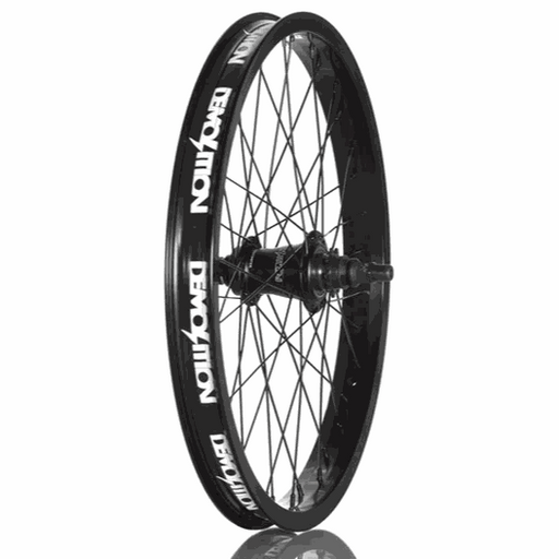 DEMOLITION TEAM PLUS FC WHEEL black 40mm double walled rim laced to RotatoR V4 Pro freecoaster hub with 14mm CRMO axle and hubguards