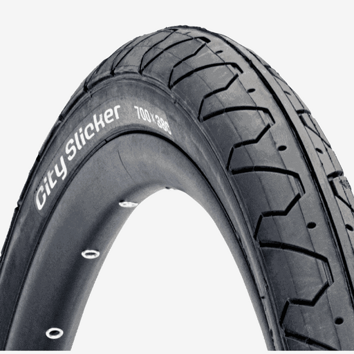 Tioga City Slicker Tire with slick tread and water dispersing grooves for fast rolling and reliable city commuting