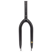 Black ÉCLAT Storm XLT Fork with 24mm or 28mm offset, lightweight 4130 crmo steel, designed for 2.4"+ tires, CNC machined with lifetime guarantee.