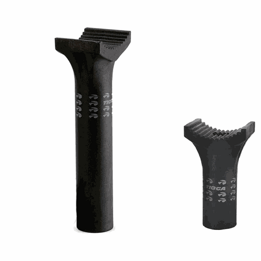 Tioga D-Lite lightweight nylon pivotal seat post with alloy reinforcement in two lengths and 25.4mm diameter