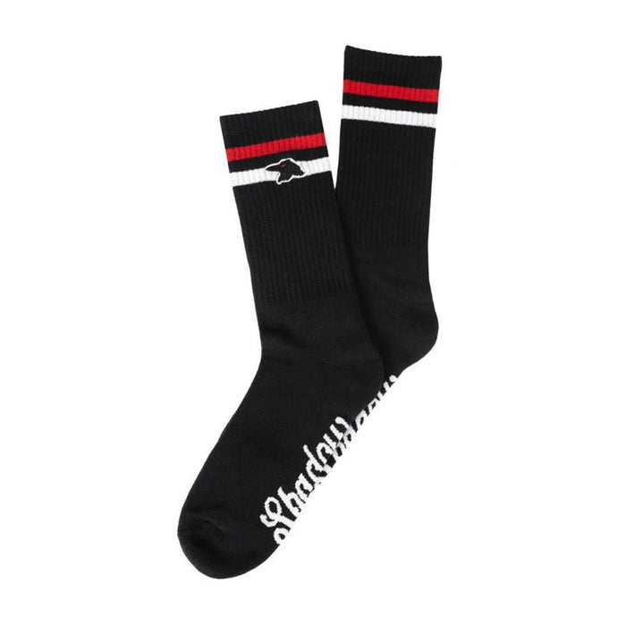 SHADOW FINEST CREW SOCKS - BLACK/RED