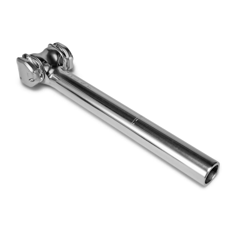 ÉCLAT EXILE RAILED SEAT POST, 6061-T6 alloy, CNC machined, silver finish.