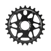 Black ÉCLAT EXILE CHAINRING sprocket made from 7075-T6 alloy with multi-spoke design and 25 teeth