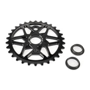 ÉCLAT EXILE CHAINRING made of 7075-T6 alloy with adaptors, multi-spoke design.