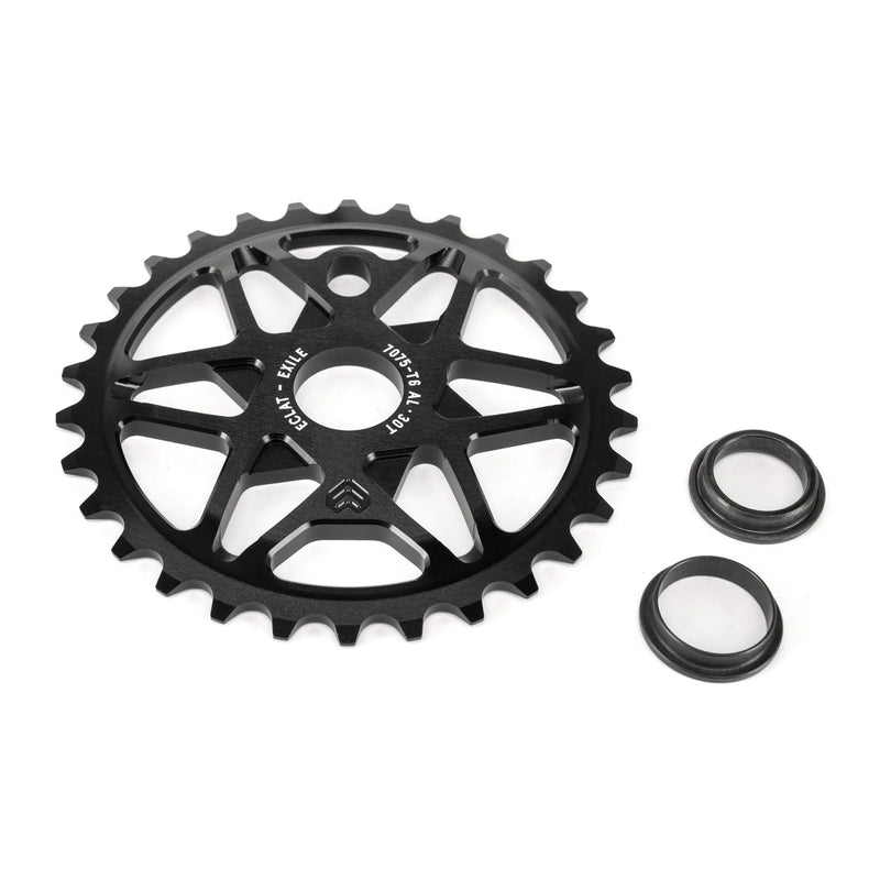 ÉCLAT EXILE CHAINRING made of 7075-T6 alloy with adaptors, multi-spoke design.