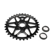 ÉCLAT EXILE CHAINRING, 7075-T6 alloy, multi-spoke profile, includes adaptors for 24, 22, 19mm spindles.