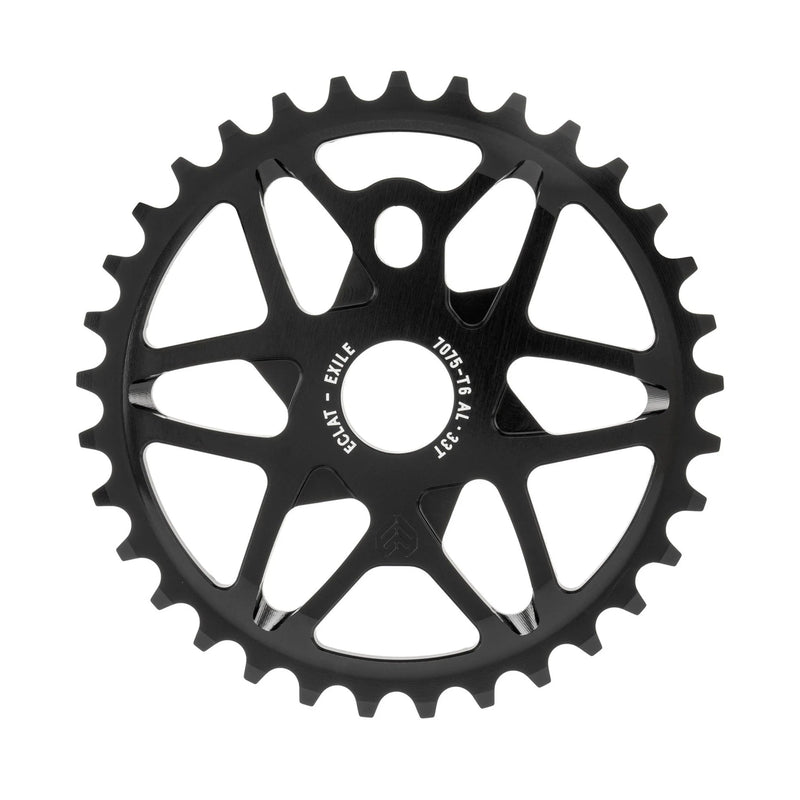 ÉCLAT EXILE CHAINRING, multi-spoke design, 7075-T6 alloy, CNC finish.