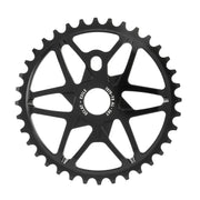 ÉCLAT EXILE CHAINRING multi-spoke black sprocket, 7075-T6 alloy, CNC finish, available in sizes 25t-36t.
