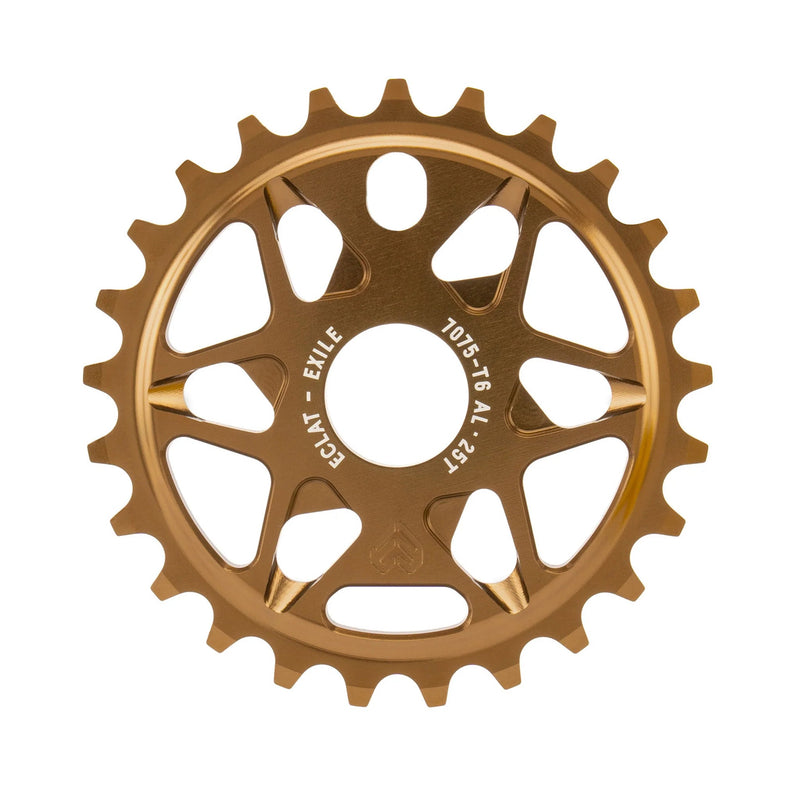 ÉCLAT EXILE CHAINRING with multi-spoke design in 7075-T6 alloy.