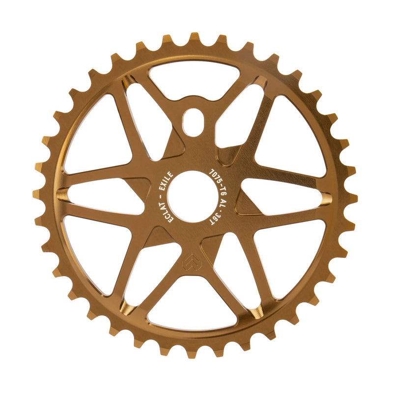 ÉCLAT EXILE CHAINRING, 7075-T6 alloy, multi-spoke, lightweight, durable sprocket.