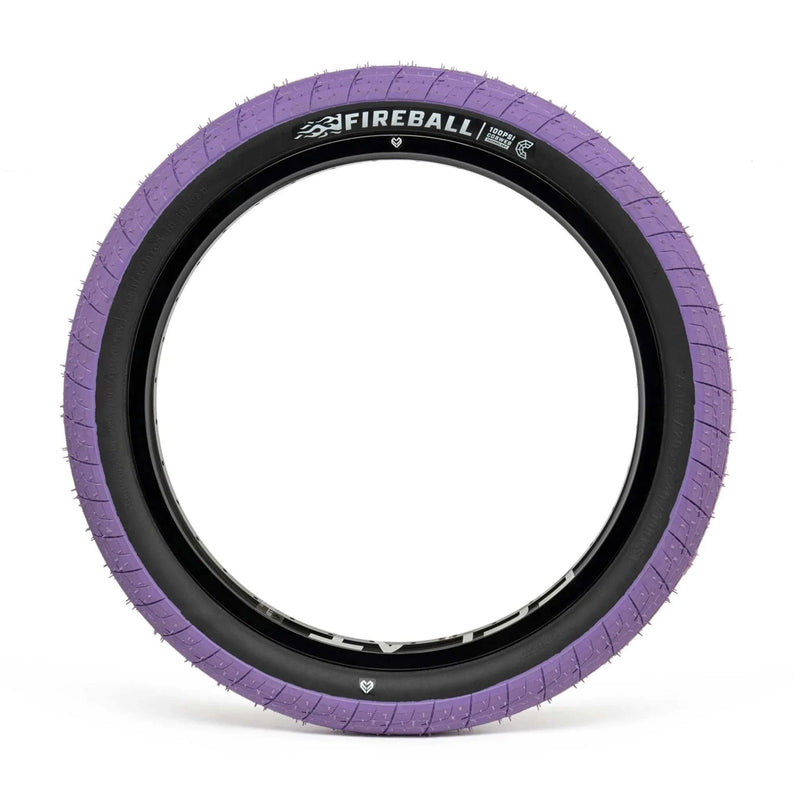 ÉCLAT Fireball Tire, super-wide purple tire for street riders, 2.40 inch, grind-resistant, puncture-proof.