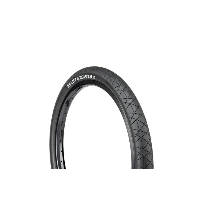 Éclat Mugen Tire for flatland BMX, durable, high-grip, black.