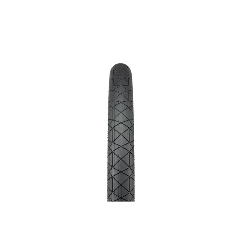 Éclat Mugen Tire with black micro-textured surface for optimal grip, designed for flatland BMX riding.