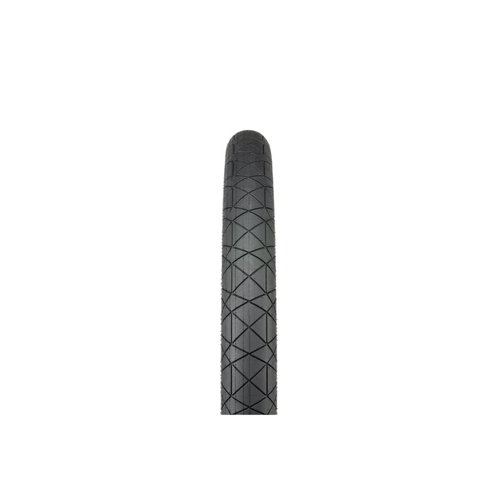 Éclat Mugen Tire with black micro-textured surface for optimal grip, designed for flatland BMX riding.