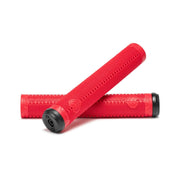 Red éclat shogun grip bike handlebar grips with flangeless design and techbolt barends