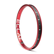 ÉCLAT TRIPPIN RIM, 38mm widened street rim with durable triple pin design, 6061-T6 alloy, in red.