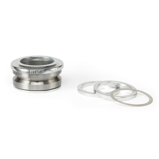 Éclat Wave 6 Headset with low-stack 6mm topcap, silver polished finish, includes spacers.