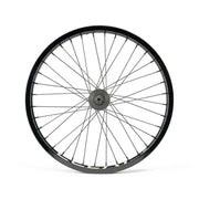 ÉCLAT BONDI/CORTEX OS front wheel with 6066-T6 alloy rim, 36 spokes, and sealed oversized bearings in black color