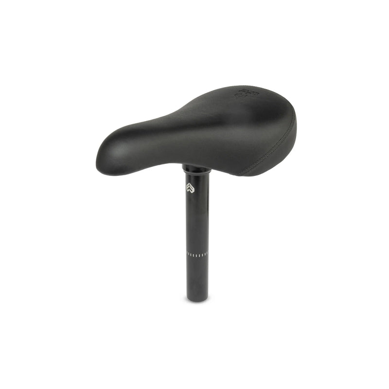 Lightweight ÉCLAT COMPLEX 2024 BMX Combo Seat with black color and slim design.