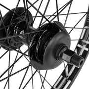 ÉCLAT E440/SHIFT FREECOASTER rear wheel with stainless steel spokes, durable hub, and unique rim profile.