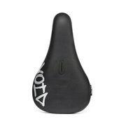 ÉCLAT VOID Pivotal BMX Seat with custom artwork, black, slim padding.