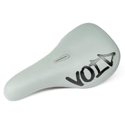 Gray ÉCLAT VOID Seat with hand-drawn artwork by Jordan Godwin, slim design.