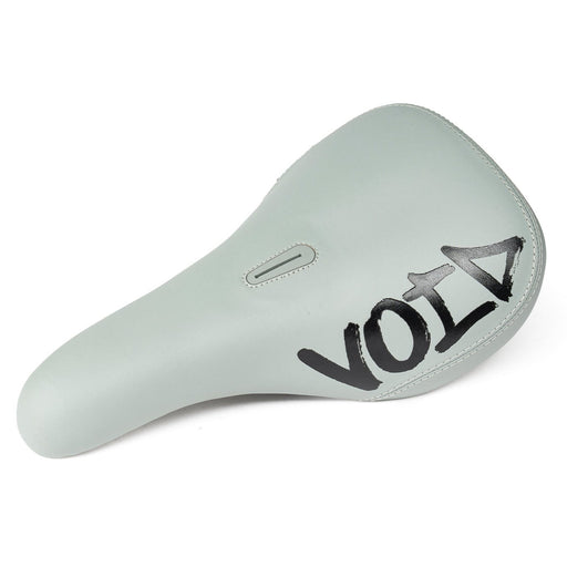 Gray ÉCLAT VOID Seat with hand-drawn artwork by Jordan Godwin, slim design.