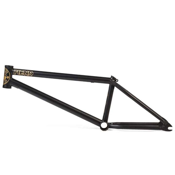 Black Fiend Garret Reynolds Signature BMX frame made from heat-treated 4130 chromoly with gusseted tubes and integrated chain tensioners