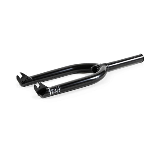 Black Fiend Invest BMX fork with heat-treated Chromoly tubing and machined steerer tube