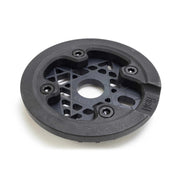 FIEND Sprocket Guard CNC machined 6mm aluminum with replaceable nylon Havoc guard and spindle adaptors