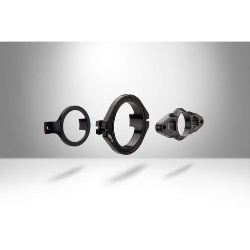 MTB Gyro Brake System components made from black machined aluminum for mountain bikes