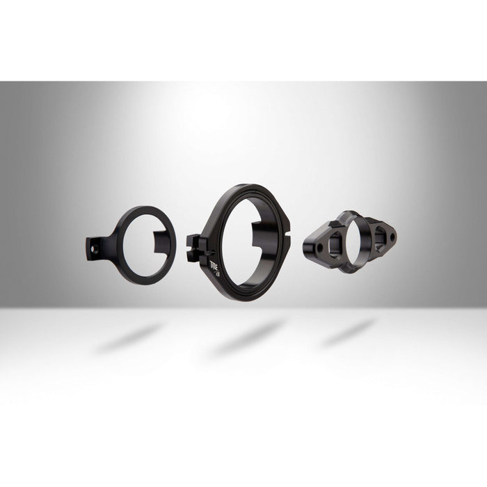 MTB Gyro Brake System components made from black machined aluminum for mountain bikes