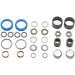 HT COMPONENTS EVO+ 2019 version rebuild kit with washers, bushings, seals, bearings, nuts, and springs for pedal maintenance and performance upgrade.