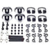 HT COMPONENTS M1 MECHANISM spare parts set with springs, bolts, and hooks for pedal repair and replacement