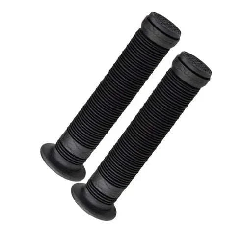 Pair of black Animal Clifton grips with soft Kraton gum material and small flanges, 165 mm long, including Animal Sewer Nylon bar ends