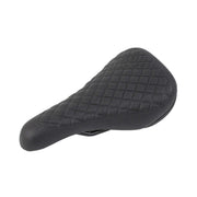 ODYSSEY AITKEN black BMX seat with diamond stitch design and 7mm chromoly rails